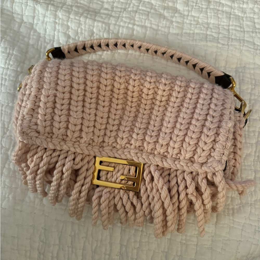 Fendi Baguette Wool Handbag